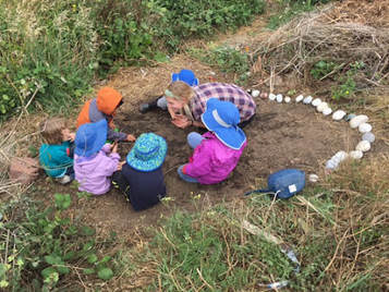 Preschoolers learning at Farm